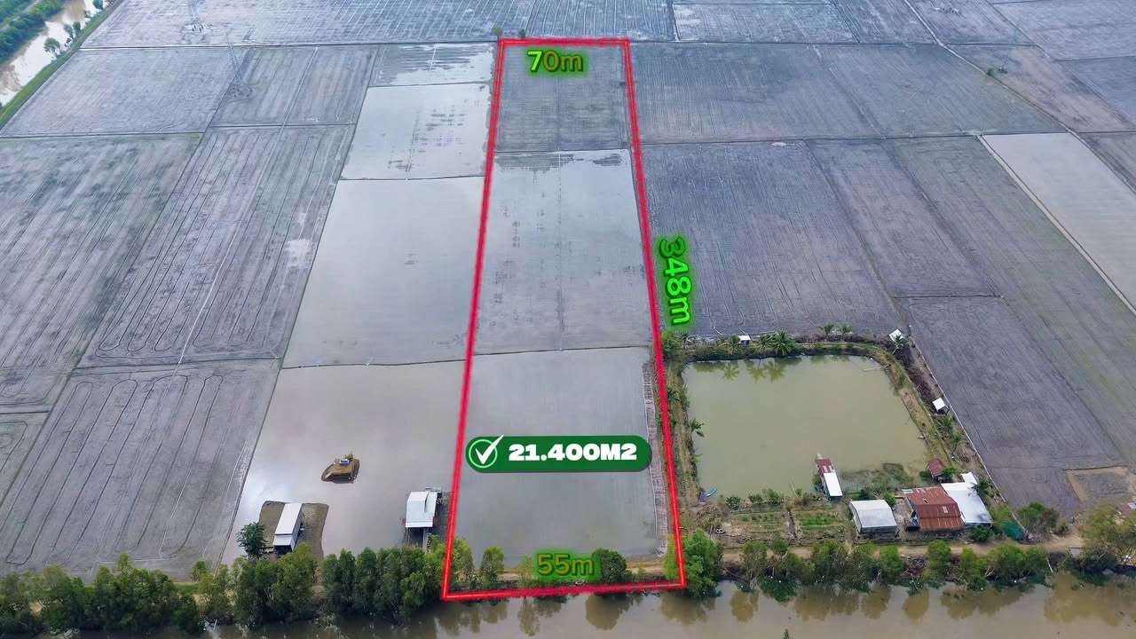 Đất nông nghiệp 21,4 công tại kênh Trà Sư, An Giang giá chỉ 9.189 tỷ - Cần bán gấp!