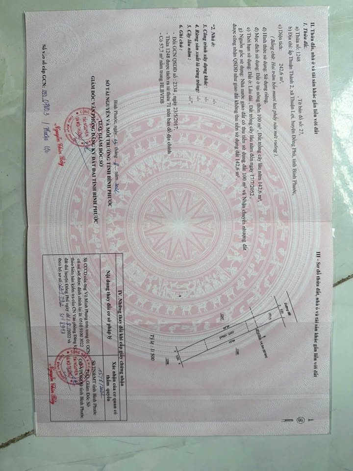 Đất nền 240m² tại Huyện Đồng Phú giá chỉ 195 triệu - Đường nhựa quy hoạch 29m thuận lợi!