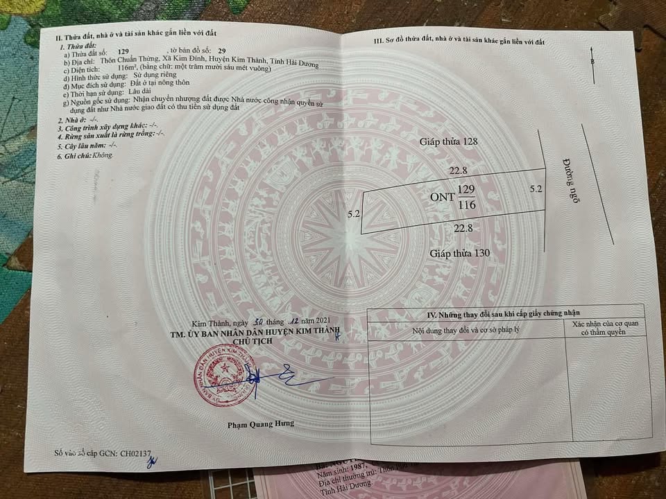 Đất nền Kim Đính 116m² giá 500 triệu - Đầu tư sinh lời nhanh!