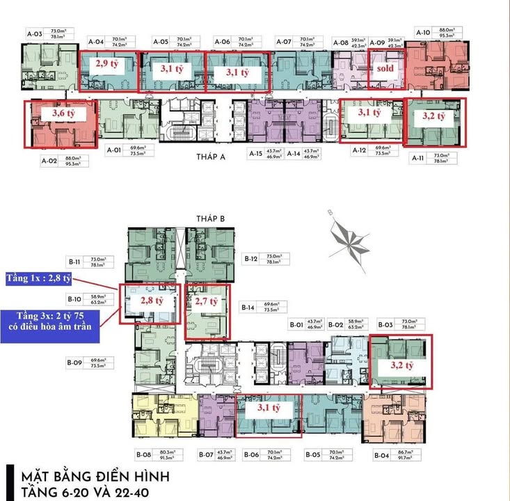 Căn hộ AT1 (A&T Sky Garden) 74m² giá thỏa thuận - Chính chủ bán gấp!