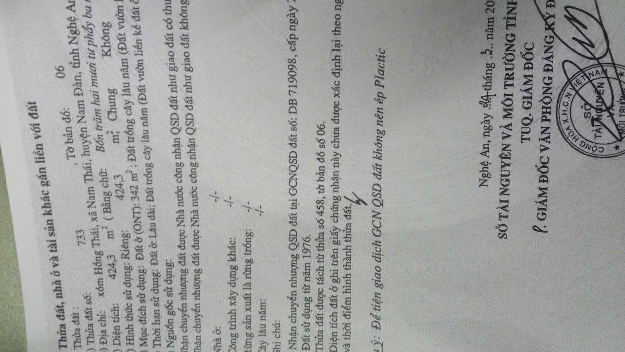 Đất nền Xã Nam Thái 424m² giá chỉ 999 triệu - Cơ hội đầu tư tuyệt vời!