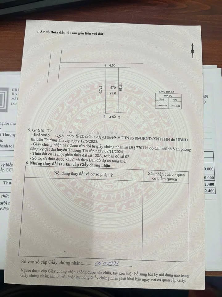 Đất nền chính chủ gần Chợ Vĩnh Lộc, Thường Tín 79m² - Giá chỉ 4,25 tỷ