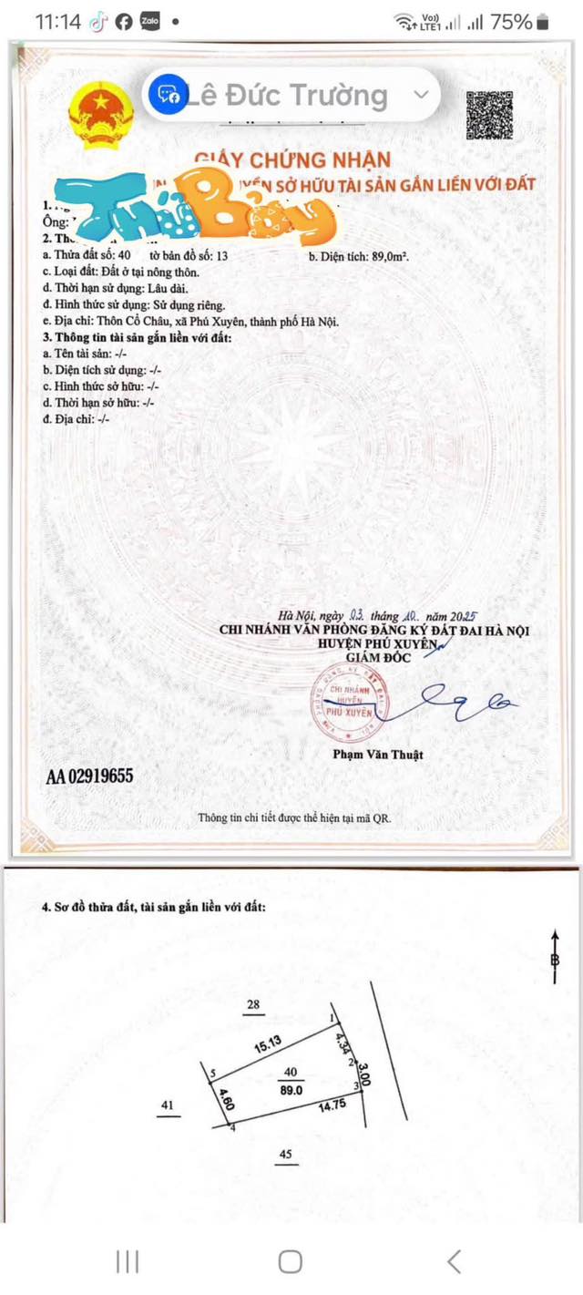 Nhà 2 tầng 1 tum Thường Tín 89m² - Vị trí đắc địa cho kinh doanh!