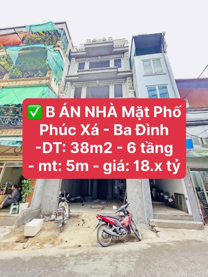Nhà mặt phố Phúc Xá, Ba Đình 38m² giá 18 tỷ - Kinh doanh sầm uất!