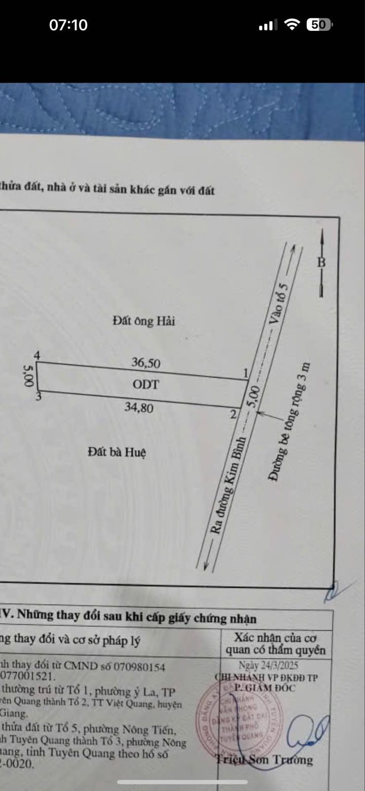Đất nền Phường Nông Tiến 175m² giá 1.45 tỷ - Cơ hội đầu tư không thể bỏ lỡ!