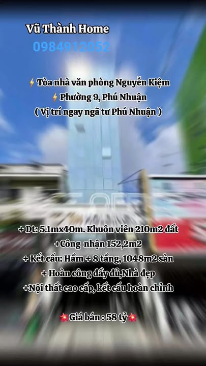 Tòa nhà văn phòng Nguyễn Kiệm Phú Nhuận 152m² giá 58 tỷ - Tiềm năng kinh doanh lớn!