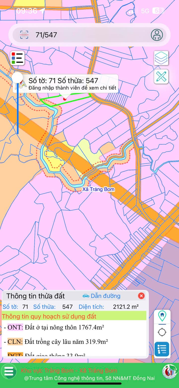 Đất nền Trảng Bom, Đồng Nai 2121m² giá chỉ 3.38 tỷ - Đầu tư sinh lời ngay!