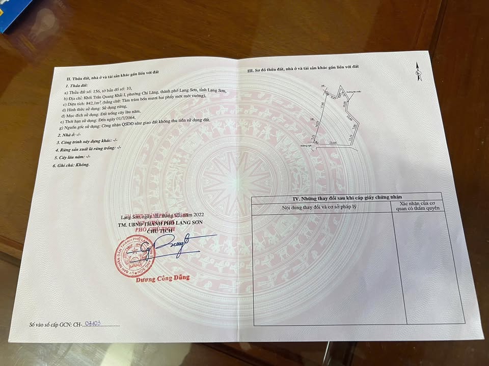 Đất nền Lạng Sơn 842m² giá chỉ 1.9 tỷ - Cơ hội đầu tư lý tưởng!