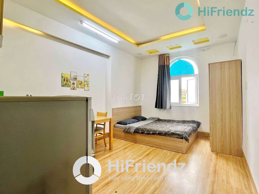Studio cửa sổ trời An Dương Vương Q6 27m² giá 3.7 triệu - An ninh 24/7!