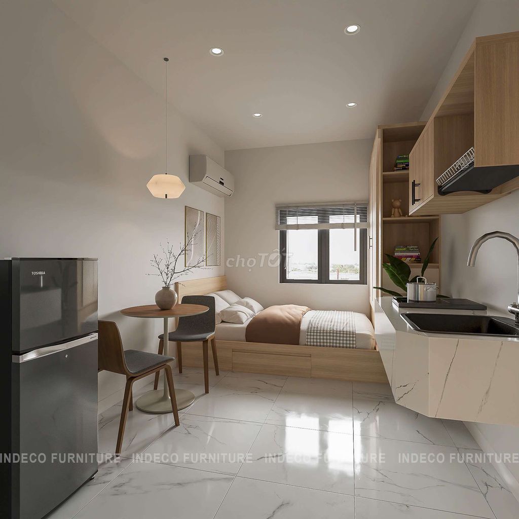 Căn hộ cho thuê mới xây gần vòng xoay Lạc Long Quân 30m² chỉ 4.2 triệu - Full nội thất thoáng mát!