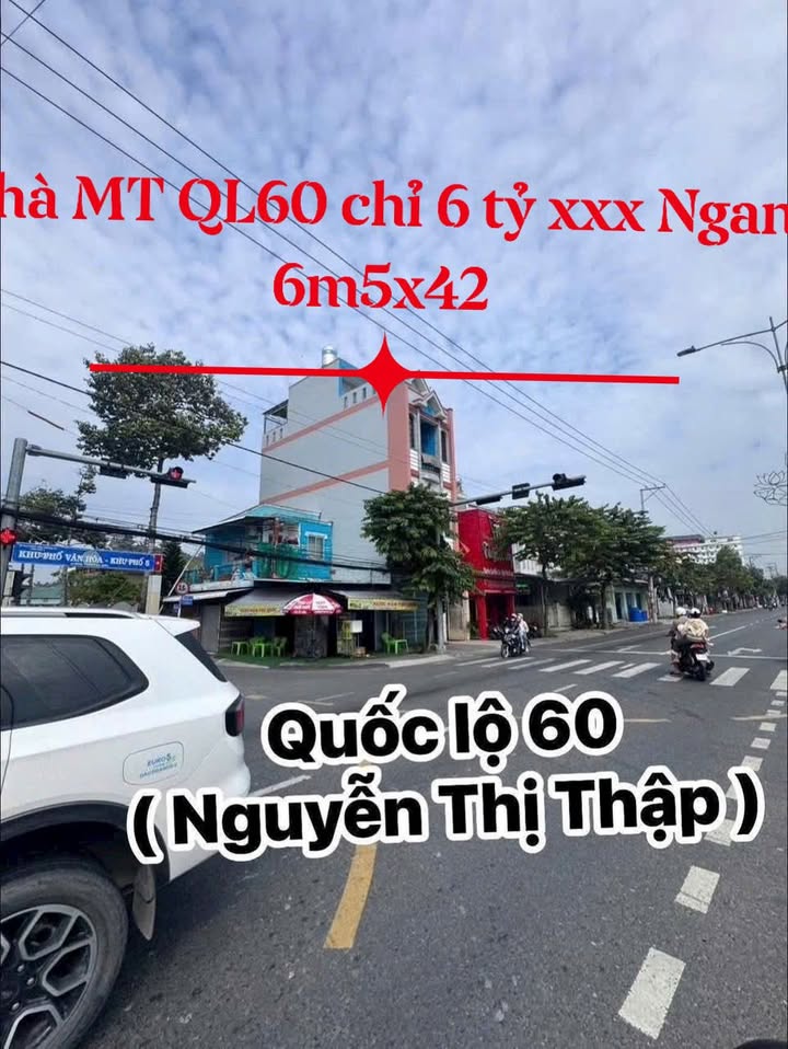 Nhà mặt tiền Quốc lộ 60, Phường Trung An, 273m², Đầu tư sinh lời chỉ 6 tỷ!