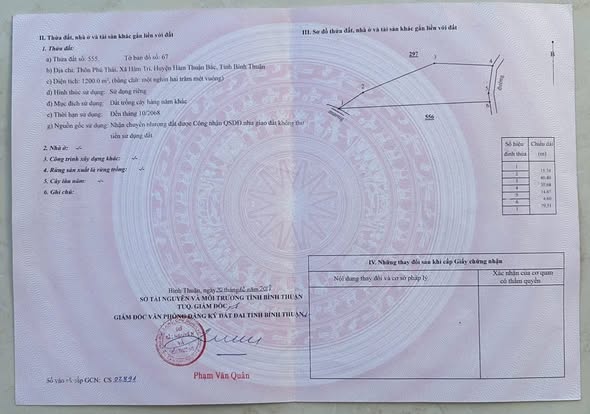 Đất nền xã Hàm Trí, 1200m² chỉ 120 triệu - Sổ hồng chính chủ!