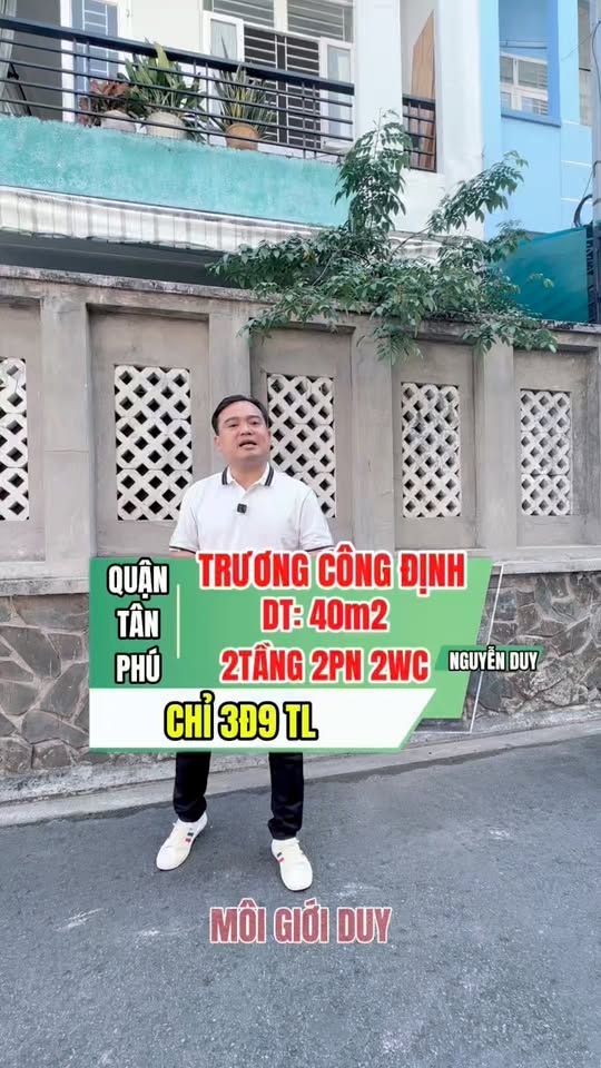 Nhà hẻm xe hơi Trương Công Định Tân Bình 40m² giá 9.85 tỷ - Đầu tư sinh lời!