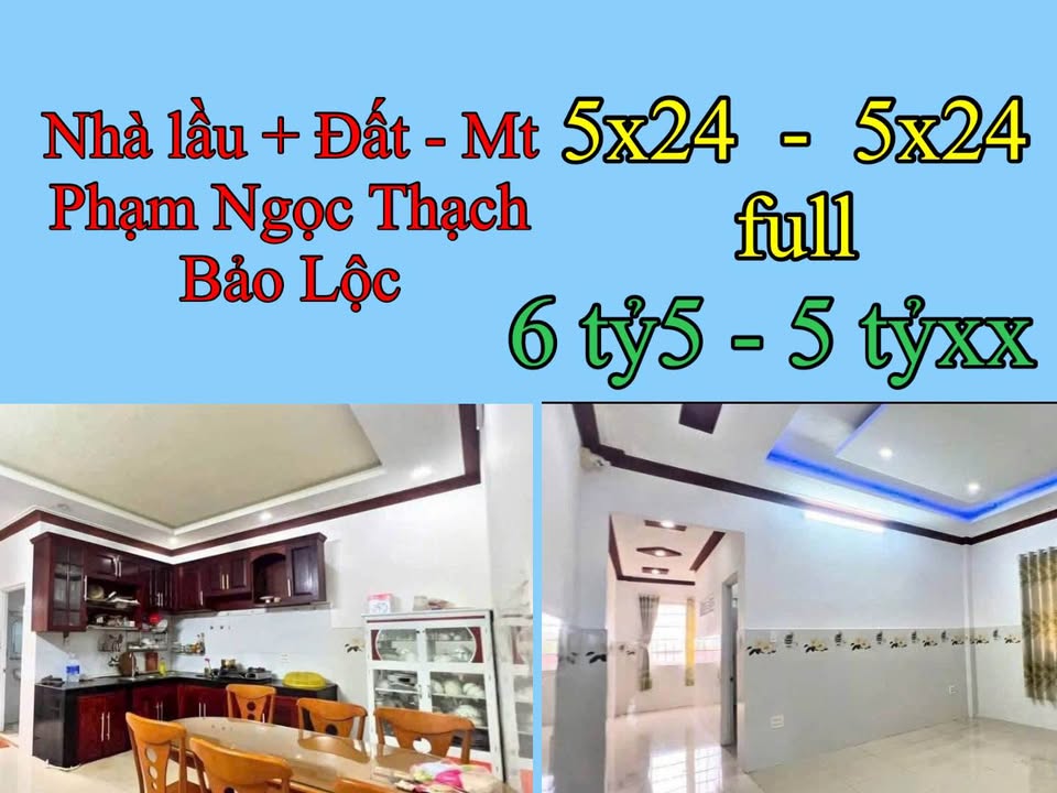 Đất mặt tiền Phạm Ngọc Thạch, Bảo Lộc 120m² giá 5 tỷ - Đầu tư sinh lời!