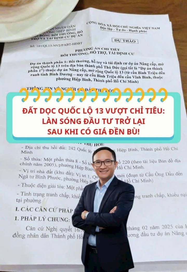 Bán đất tái định cư Vạn Phúc City 105m² giá 9 tỷ - Cơ hội sinh lời 30-40%