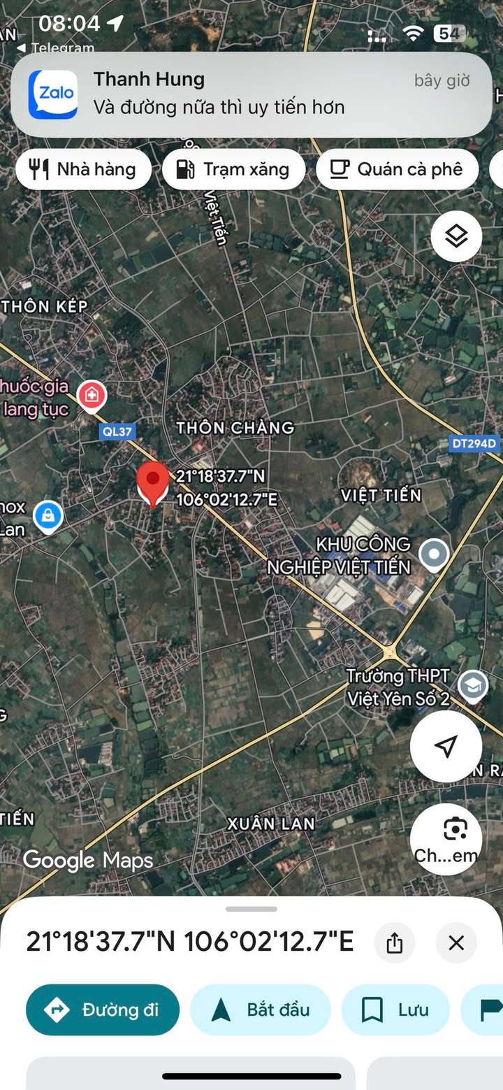 Đất nền bán gấp tại Việt Yên Bắc Ninh 108m² giá 700 triệu - Cách QL 37 chưa đến 100m!