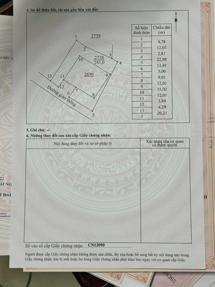 Đất Phường Trung Thành, TP Phổ Yên - Diện tích 420m² - Giá thỏa thuận, Mặt tiền 21m, Đầu tư sinh lời