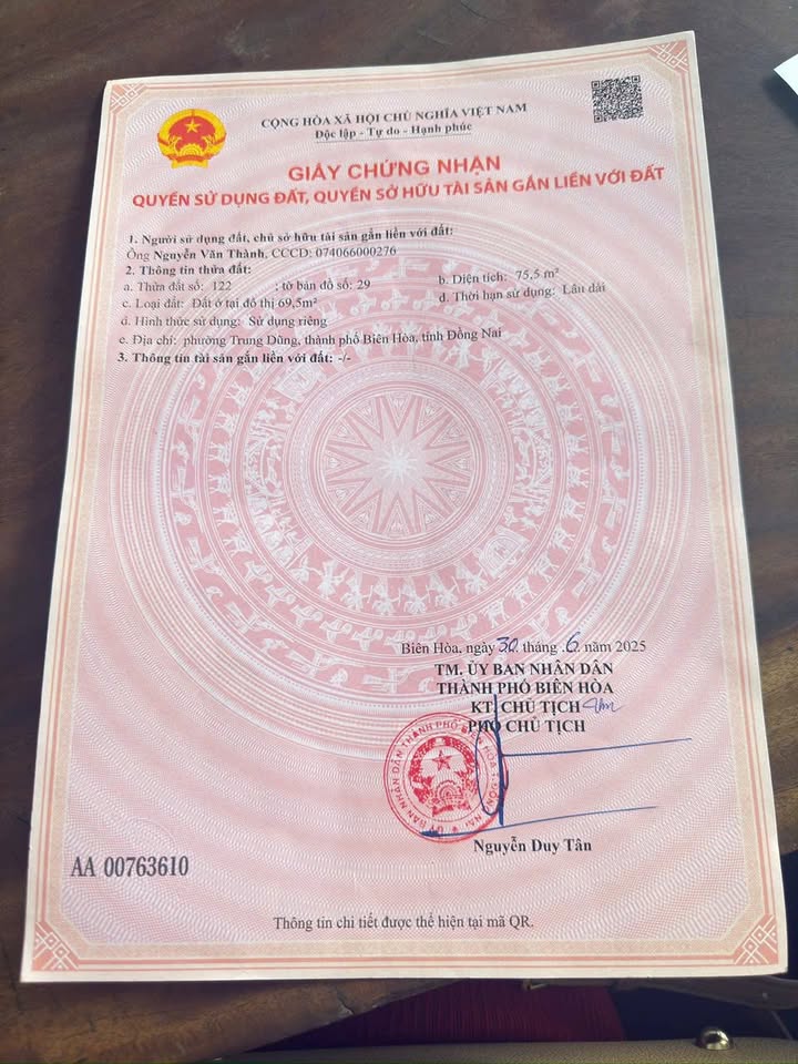 Bán đất kèm nhà cấp 4 tại Biên Hòa 75,5m² giá 2,6 tỷ - Đầu tư sinh lời ngay!