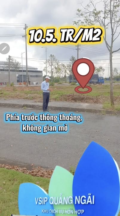 Đất nền Khu DVHH VSIP Quảng Ngãi 126m² giá 10.5 triệu/m² - Vị trí đắc địa!