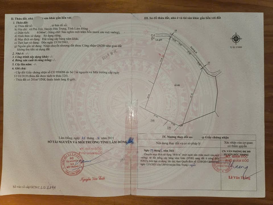 Đất thổ cư 3600m² tại Phú Hội, Lâm Đồng giá 16 tỷ - Cơ hội đầu tư lý tưởng!