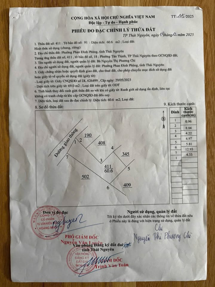 Đất thổ cư 80m² tại Đường Phú Thái, Tân Thịnh - Giá 1 tỷ, sổ hồng chính chủ!