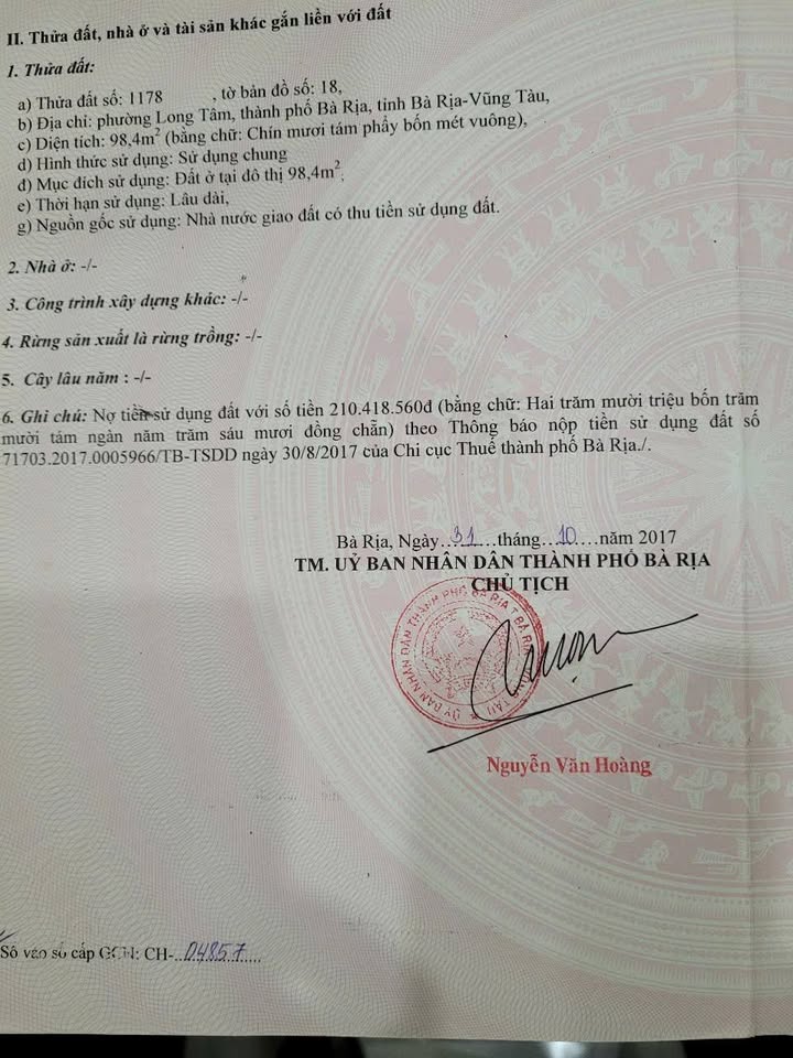 Đất tái định cư Bắc Hương Lộ 10, Huỳnh Bá Chánh 100m² - Giá tốt đầu tư!