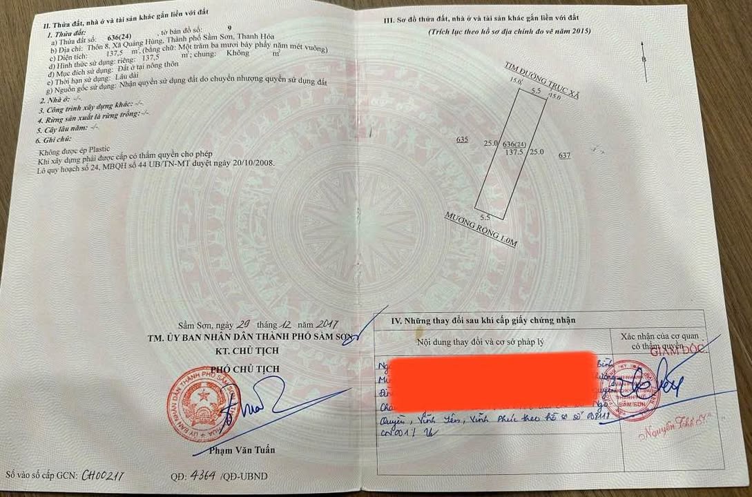 Lô đất 125m² khu vila Văn Phú, Sầm Sơn - Đầu tư sinh lời ngay!