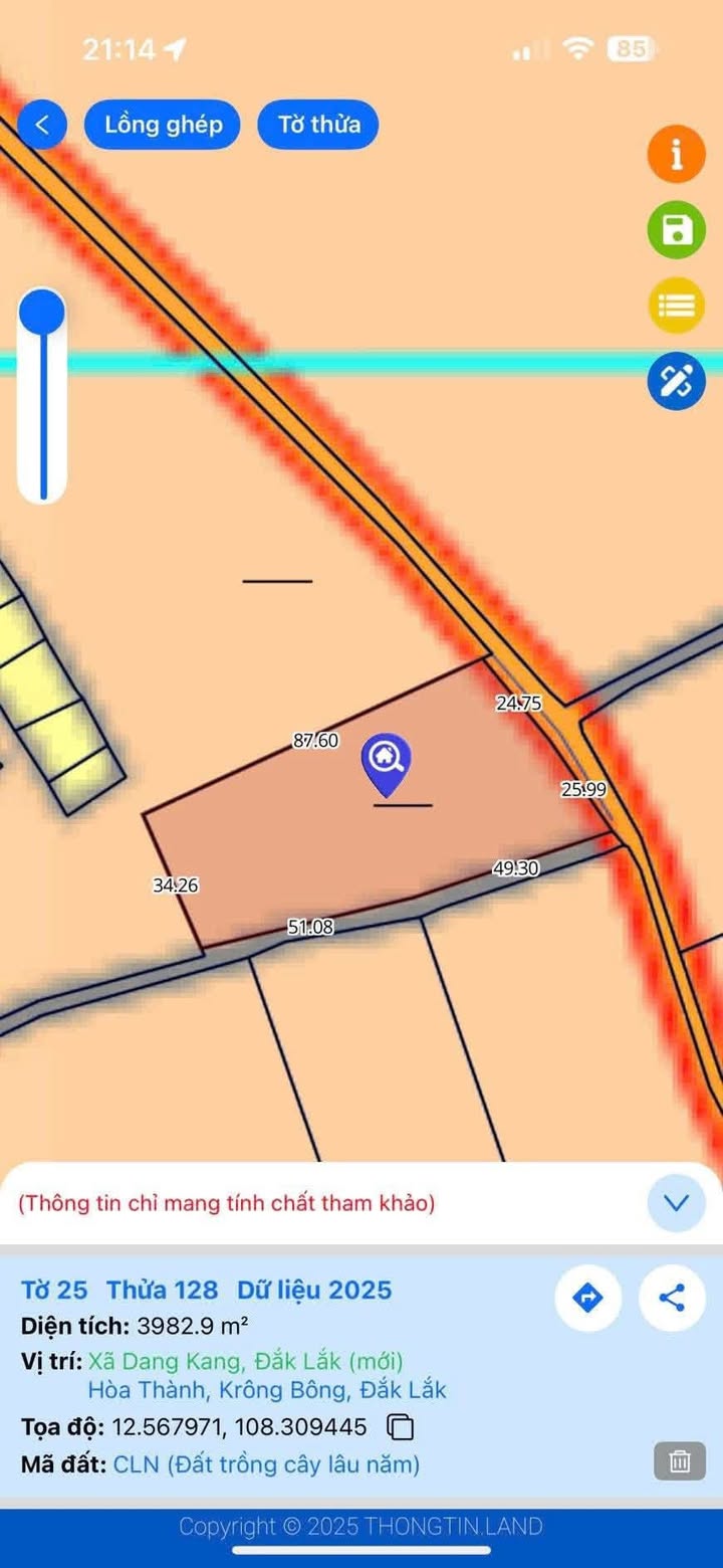 Đất nền Hòa Thành, Krông Bông 1440m² giá 550 triệu - Cơ hội đầu tư lý tưởng!