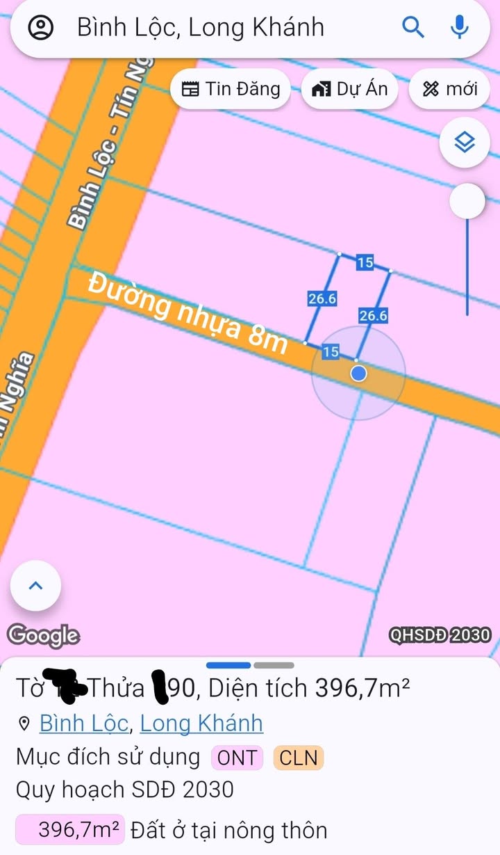 Đất nền mặt tiền đường Nhựa 396.7m² giá 1.7 tỷ - Sổ hồng chính chủ