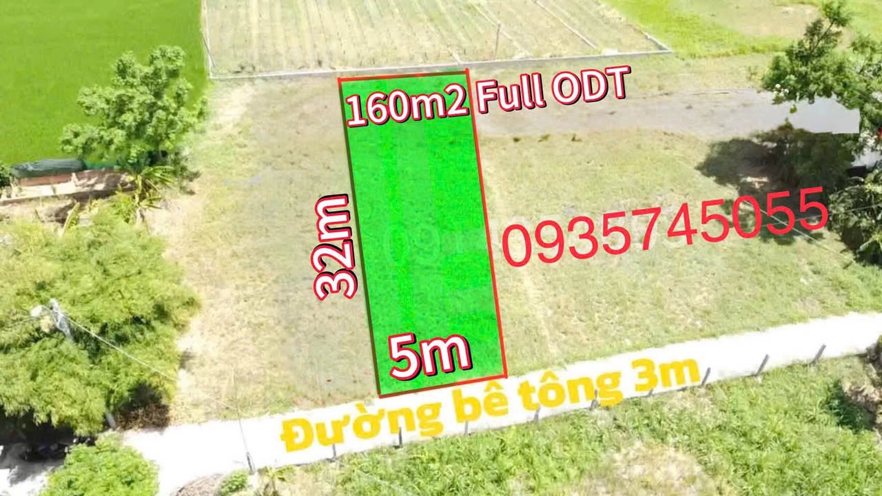 Lô đất Phước Lộc, Hòa Thành 160m² chỉ 600 triệu - Cơ hội đầu tư hấp dẫn!