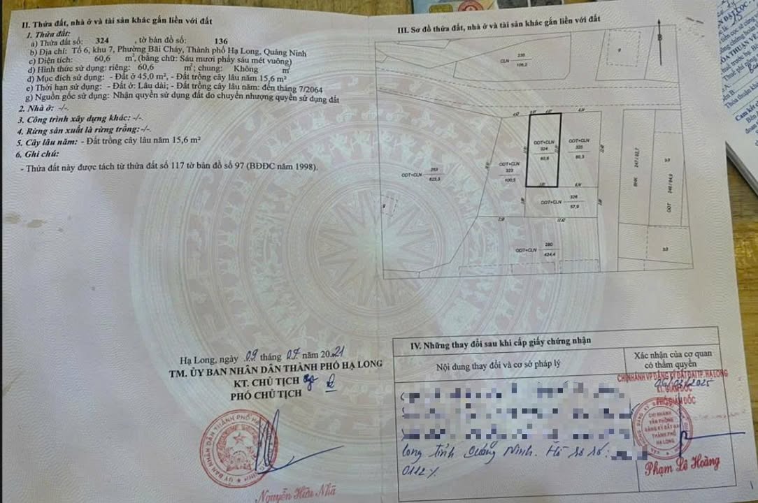 Đất mặt đường Cái Dăm, Bãi Cháy, 60.6m² giá 2 tỷ - Chính chủ bán gấp!