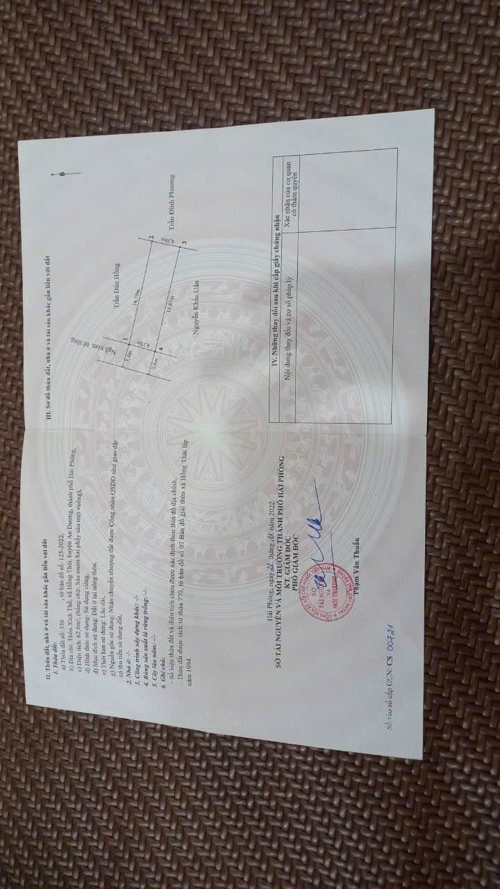 Đất nền 62m² tổ dân phố Xích Thổ, Hồng Thái - Giá chỉ 1.5 tỷ, sổ hồng chính chủ!