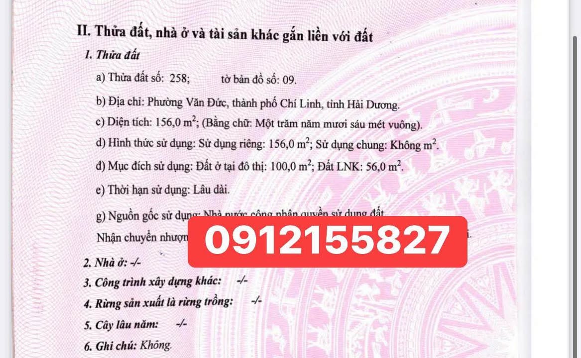 Đất nền lô góc Văn Đức, Chí Linh 156m² chỉ 400 triệu - Cơ hội vàng cho nhà đầu tư!