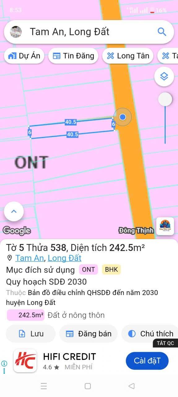 Lô Đất Mặt Tiền Đường Số 7, Xã Tam An, 240m² - Giá Chỉ 1 Tỷ!