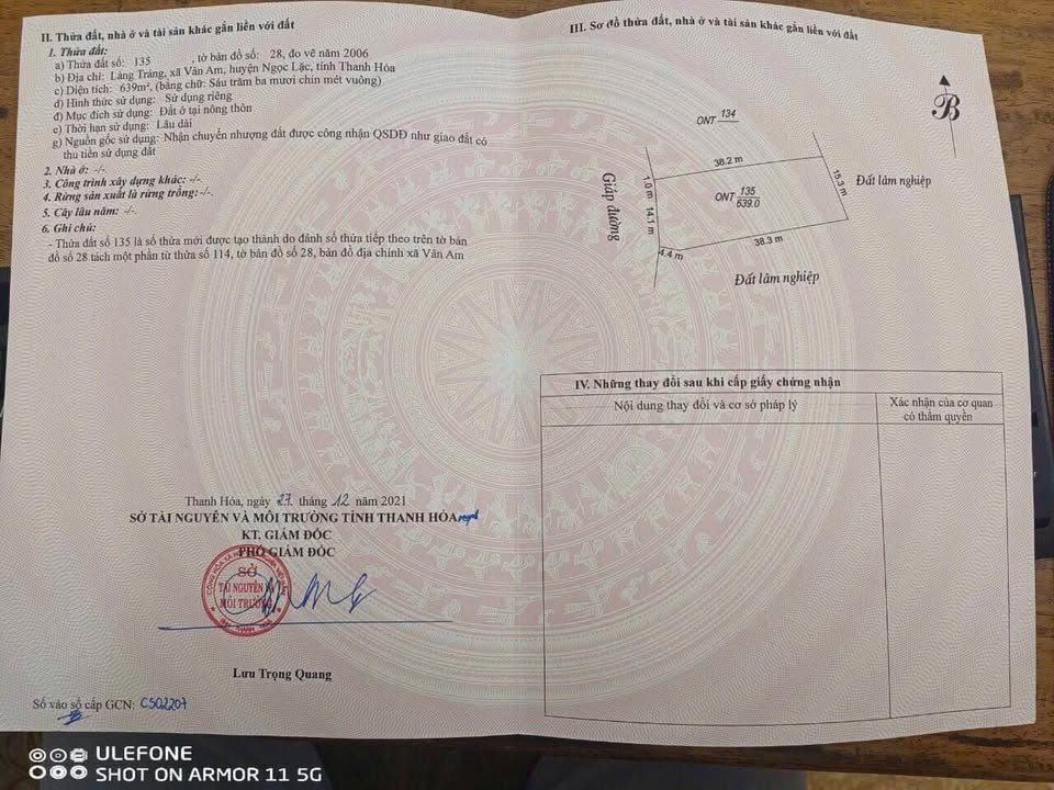 Đất nền Thị Trấn Ngọc Lặc 639m² giá tốt - Sổ đỏ chính chủ!