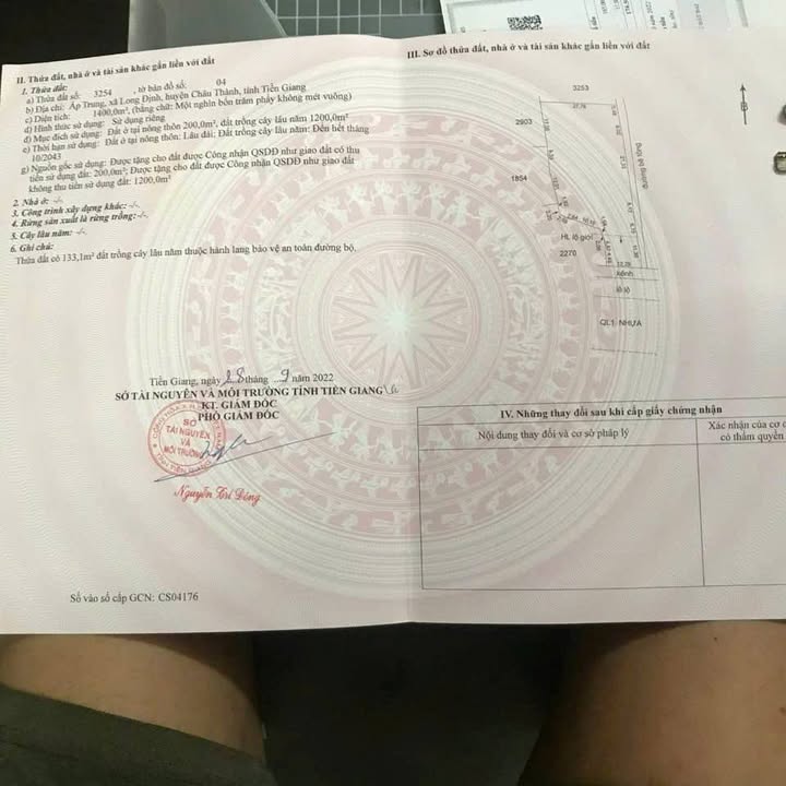 Đất mặt tiền Quốc lộ 1A, 1400m², giá 6.5 tỷ - Đầu tư sinh lời ngay!