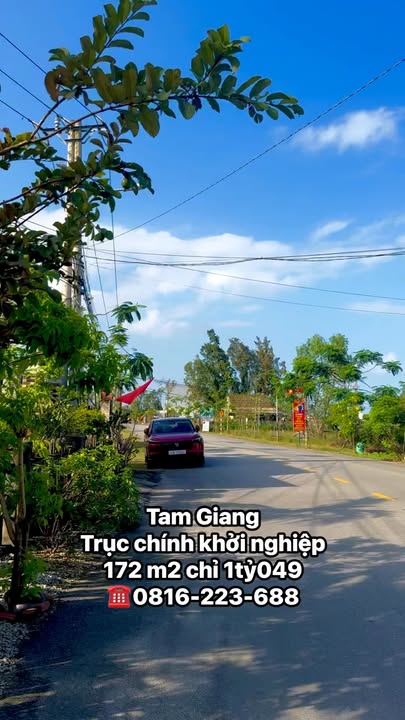 Đất nền Trục chính khởi nghiệp, Xã Tam Giang, 172m² giá 1.049 tỷ - Cơ hội đầu tư hấp dẫn!