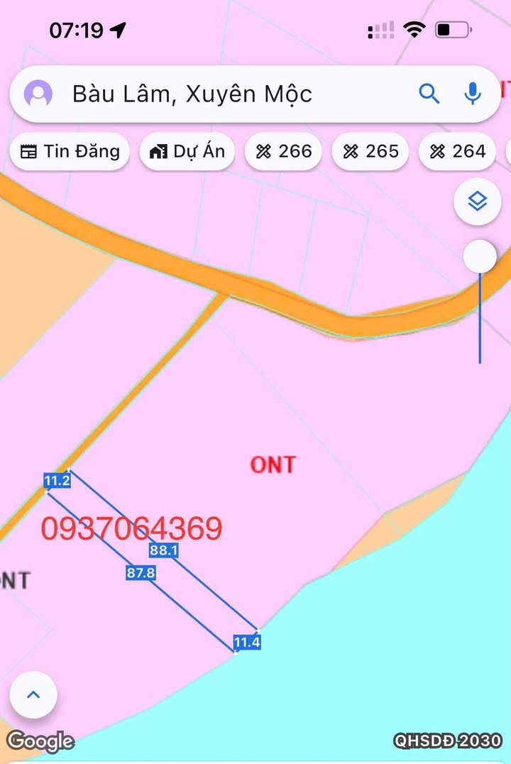 Đất nền Bàu Lâm, Xuyên Mộc 1000m² giá 700 triệu - Tiềm năng phát triển vượt bậc!