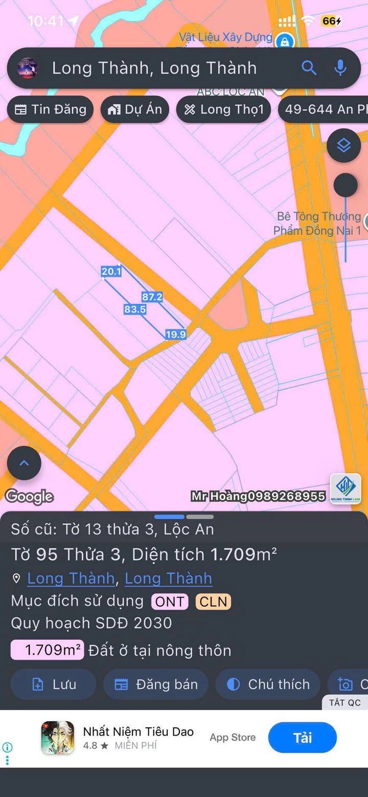 Lô Nhà vườn tại TDC Lộc An 1740m² - Đầu tư sinh lời hấp dẫn!