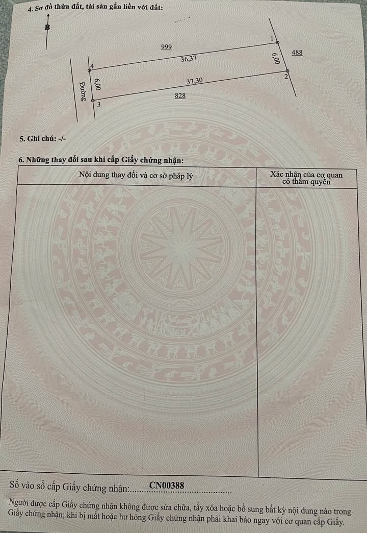 Đất thổ cư 222m² xã Tân Bình - Giá chỉ 5xx triệu - Đầu tư sinh lời ngay!