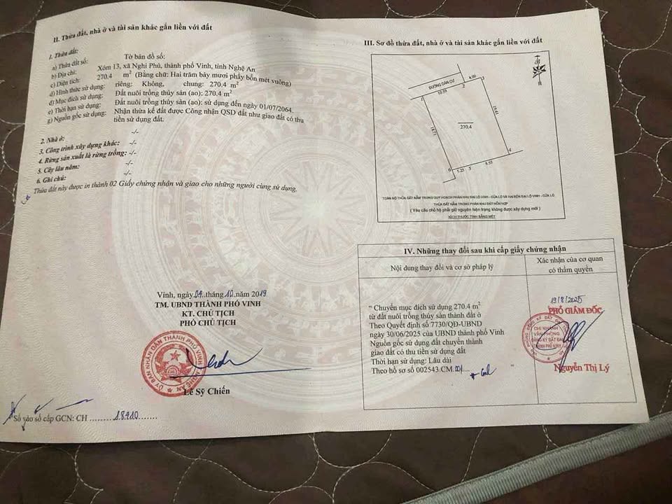 Đất nền Nghi Phú 270.4m² giá 9.48 tỷ - Đầu tư sinh lời ngay!