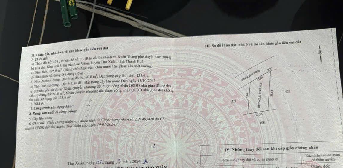 Đất nền Thị trấn Sao Vàng 195.6m² giá chỉ 3xx triệu - Cơ hội đầu tư tuyệt vời!