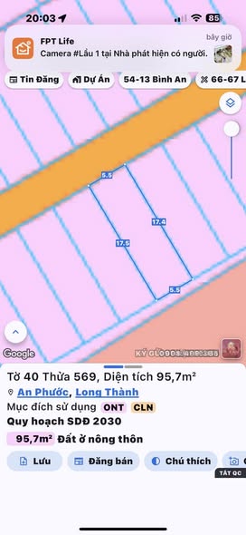 Đất thổ cư 95m² tại An Phước, Long Thành chỉ 1.1 tỷ - Sổ riêng chính chủ!