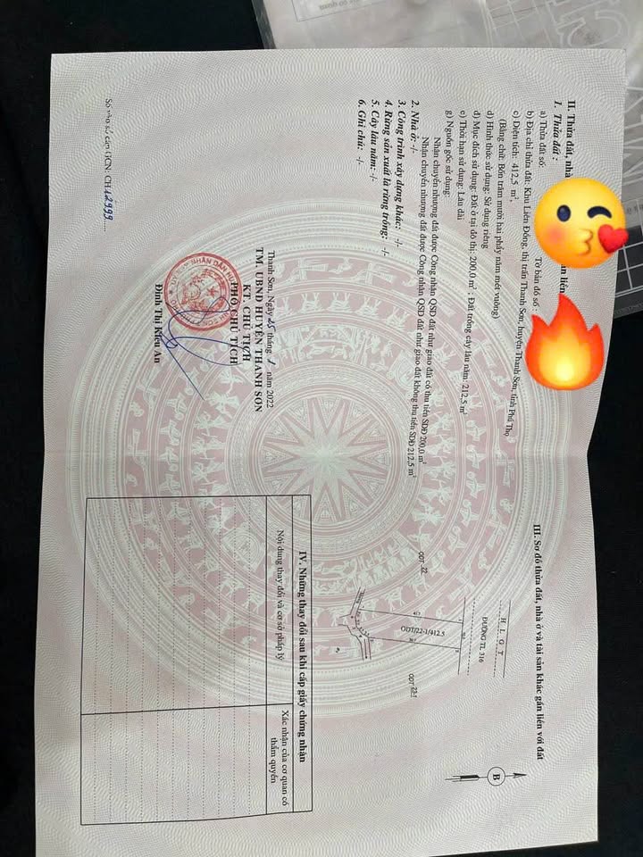 Đất nền Thị trấn Thanh Sơn - 202m² giá chỉ 1.x tỷ - Đầu tư sinh lời!