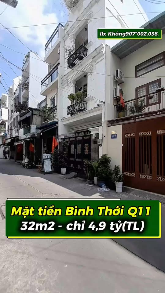 FrontHouse Bình Thới, Quận 11, 32m² giá 4.9 tỷ - Kinh doanh đắc địa!