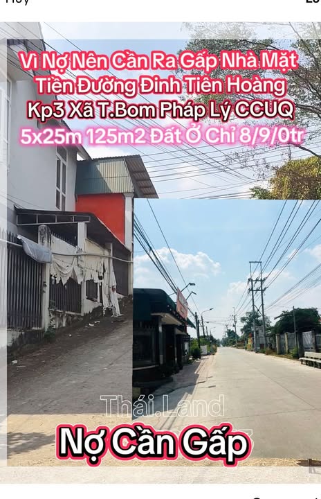 Nhà mặt tiền Đinh Tiên Hoàng, Trảng Bom 125m² giá 890 triệu - Sổ hồng chính chủ!