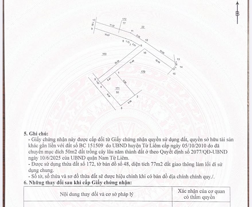 Đất Tây Mỗ 50m² giá 6 tỷ - Pháp lý sổ đỏ chính chủ