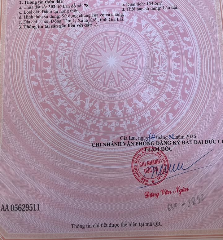 Đất nền xã Ia Din, huyện Chư Prông, 156m² giá 450 triệu - Cần bán gấp!