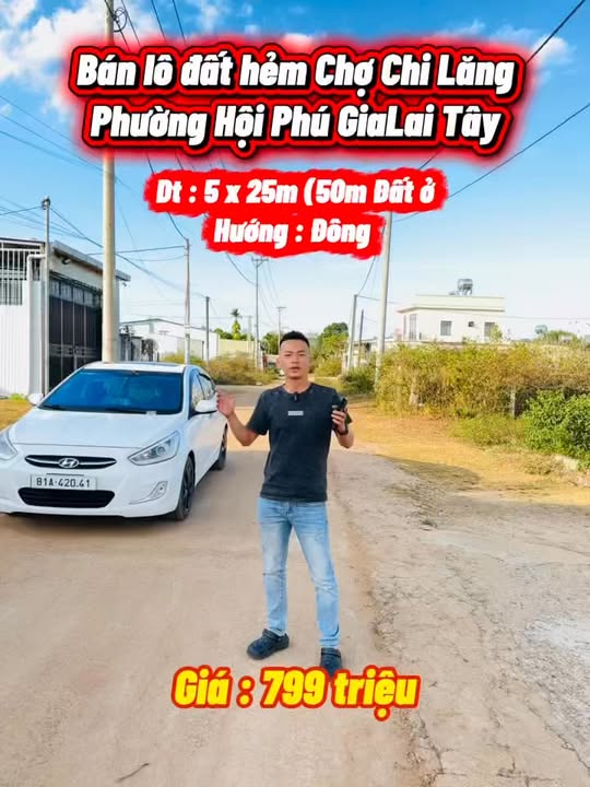 Đất nền Hẻm Chợ Chi Lăng, Phường Hội Phú, 125m² giá 799 triệu - Cơ hội đầu tư tuyệt vời!