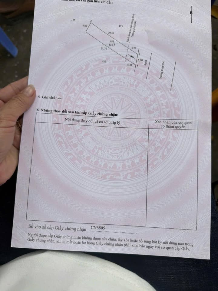 Đất nền mặt tiền đường tỉnh lộ chính 094, Tam Bình, 130m² giá 850 triệu - Tiềm năng đầu tư cao!